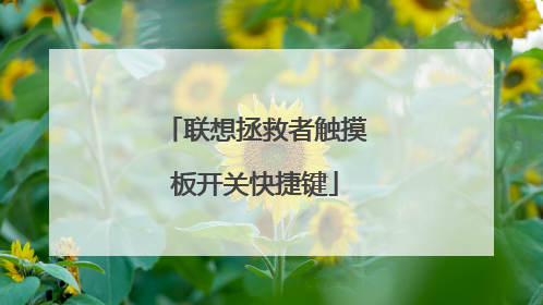 联想拯救者触摸板开关快捷键