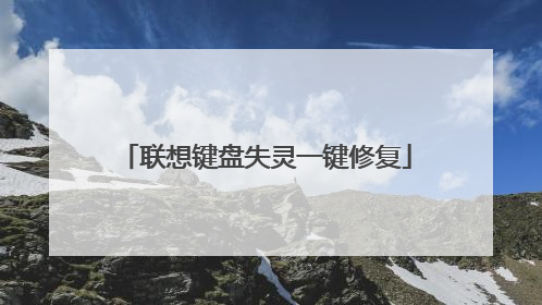 联想键盘失灵一键修复