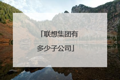 联想集团有多少子公司