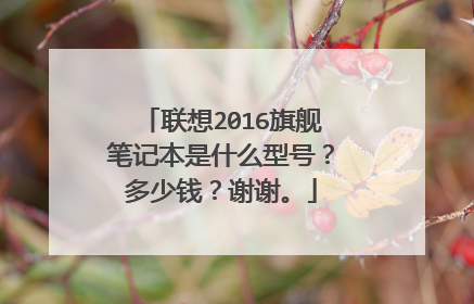 联想2016旗舰笔记本是什么型号?多少钱?谢谢。
