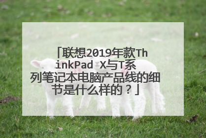 联想2019年款ThinkPad X与T系列笔记本电脑产品线的细节是什么样的?