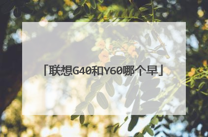 联想G40和Y60哪个早