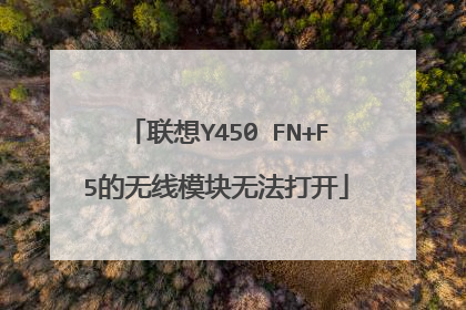联想Y450 FN+F5的无线模块无法打开