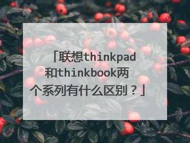 联想thinkpad和thinkbook两个系列有什么区别?