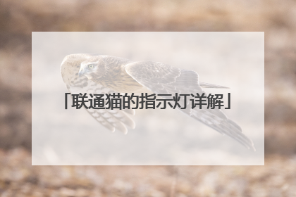 联通猫的指示灯详解