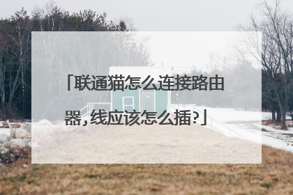 联通猫怎么连接路由器,线应该怎么插?