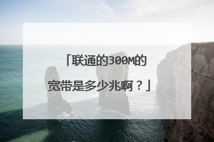 联通的300M的宽带是多少兆啊？