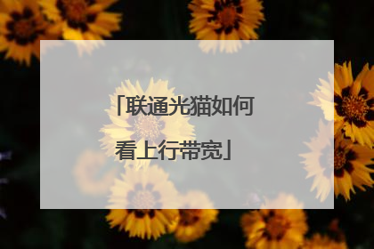 联通光猫如何看上行带宽