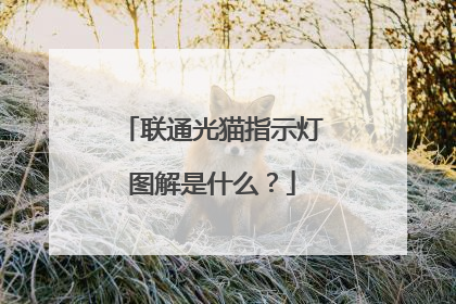 联通光猫指示灯图解是什么？