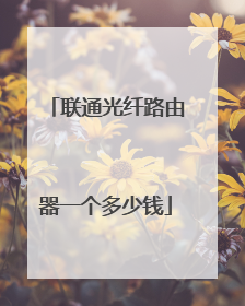 联通光纤路由器一个多少钱