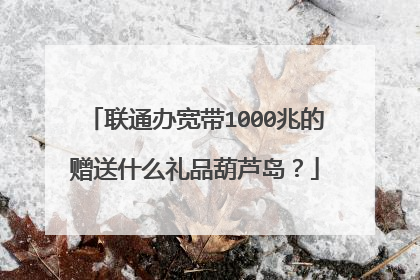 联通办宽带1000兆的赠送什么礼品葫芦岛?