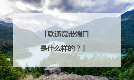 联通宽带端口是什么样的？