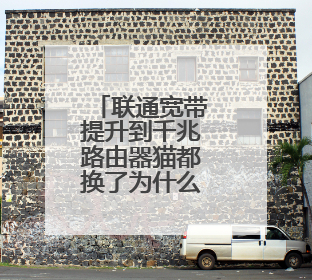 联通宽带提升到千兆路由器猫都换了为什么网速和以前一样？