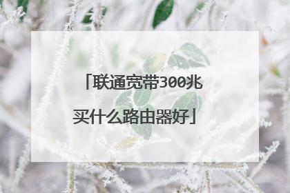 联通宽带300兆买什么路由器好