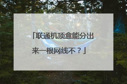 联通机顶盒能分出来一根网线不？