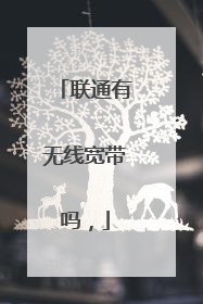 联通有无线宽带吗,