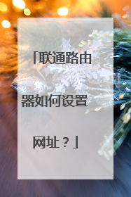 联通路由器如何设置网址？