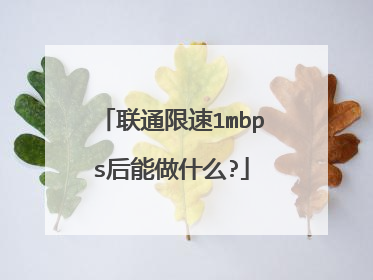 联通限速1mbps后能做什么?