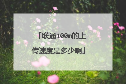联通100m的上传速度是多少啊