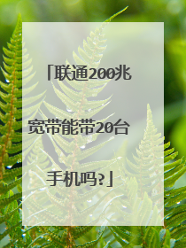 联通200兆宽带能带20台手机吗?
