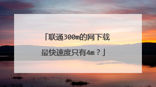 联通300m的网下载最快速度只有4m？