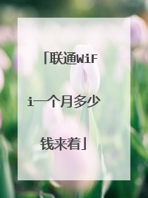 联通WiFi一个月多少钱来着