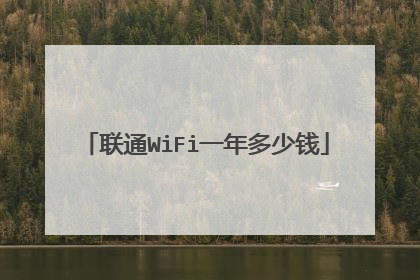 联通WiFi一年多少钱