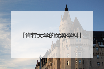 肯特大学的优势学科