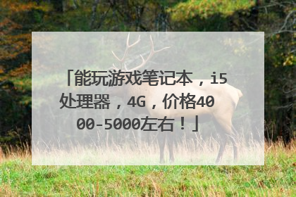 能玩游戏笔记本，i5处理器，4G，价格4000-5000左右！