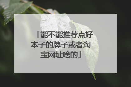 能不能推荐点好本子的牌子或者淘宝网址啥的