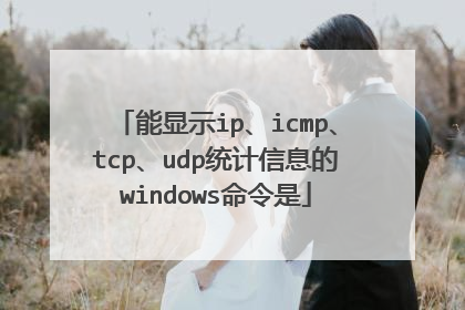 能显示ip、icmp、tcp、udp统计信息的windows命令是