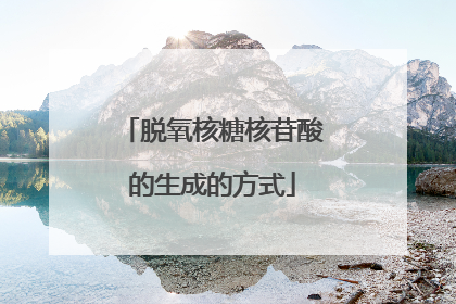 脱氧核糖核苷酸的生成的方式