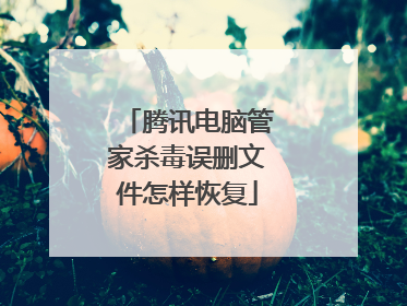 腾讯电脑管家杀毒误删文件怎样恢复