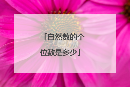 自然数的个位数是多少