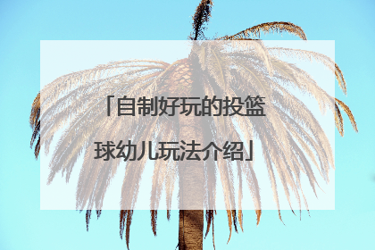 自制好玩的投篮球幼儿玩法介绍