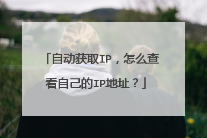 自动获取IP,怎么查看自己的IP地址?