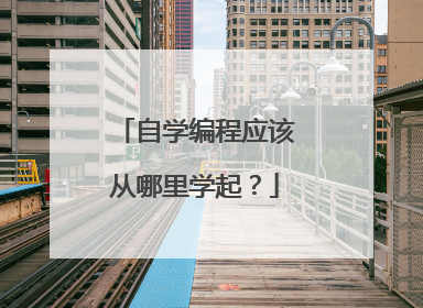 自学编程应该从哪里学起?