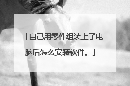自己用零件组装上了电脑后怎么安装软件。