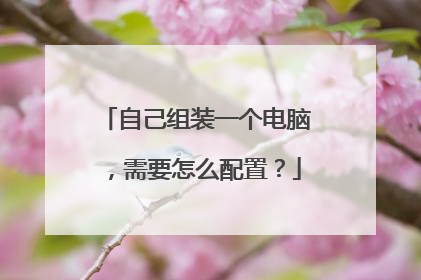 自己组装一个电脑,需要怎么配置?