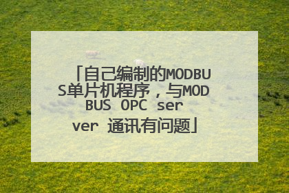 自己编制的MODBUS单片机程序，与MODBUS OPC server 通讯有问题