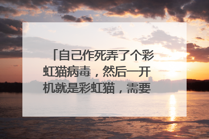自己作死弄了个彩虹猫病毒,然后一开机就是彩虹猫,需要换电脑吗?