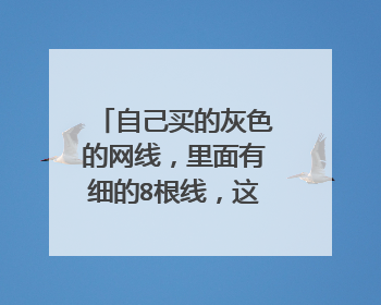 自己买的灰色的网线,里面有细的8根线,这是支持千兆网络的线吗