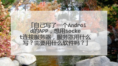 自己写了一个Android的APP，想用socket连接服务器，服务器用什么写？需要用什么软件吗？