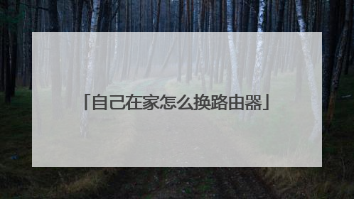 自己在家怎么换路由器
