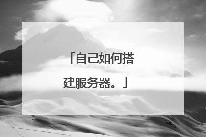 自己如何搭建服务器。