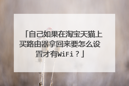 自己如果在淘宝天猫上买路由器拿回来要怎么设置才有WiFi?