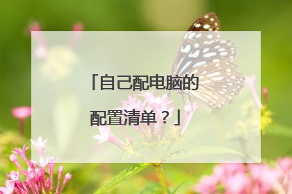 自己配电脑的配置清单?