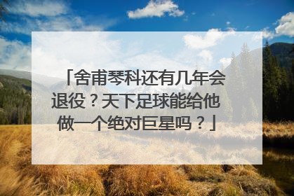 舍甫琴科还有几年会退役？天下足球能给他做一个绝对巨星吗？