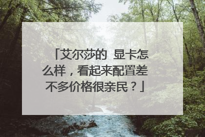 艾尔莎的 显卡怎么样,看起来配置差不多价格很亲民?