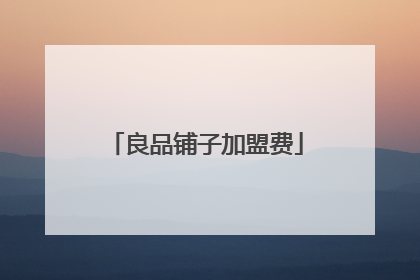 良品铺子加盟费